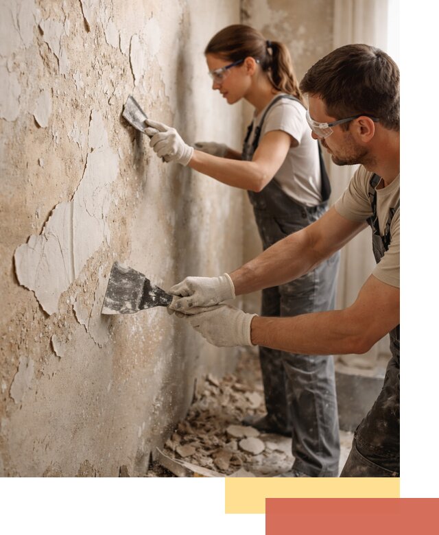 Снятие старой шпаклевки и подготовка поверхностей в Тамбове