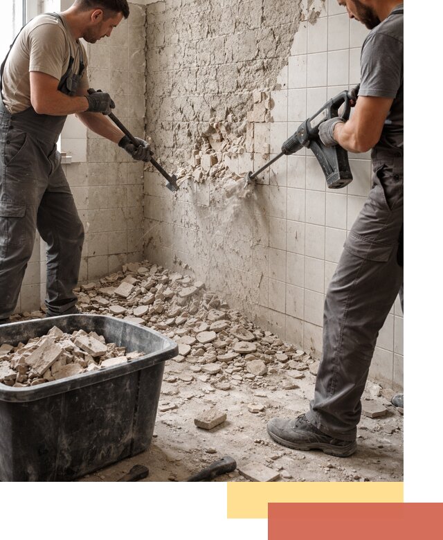 Демонтаж плитки со стен в Тамбове быстро и аккуратно