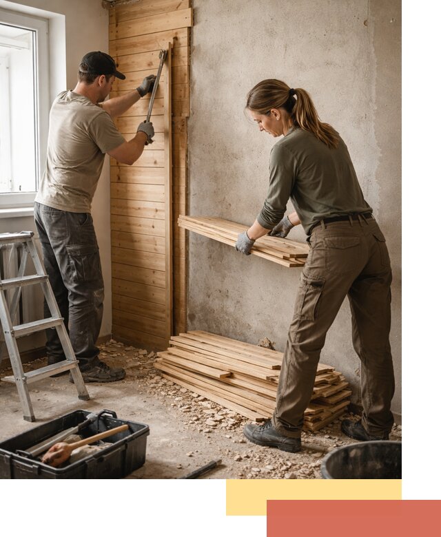 Демонтаж вагонки со стен в Тамбове — профессиональный демонтаж