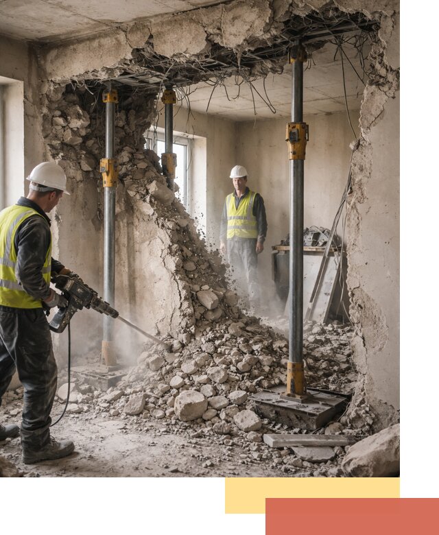 Снос несущих стен в Тамбове с гарантией безопасности и качества