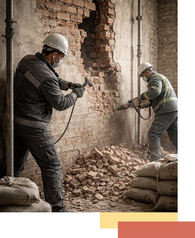 Демонтаж кирпичных стен в Тамбове быстро и безопасно