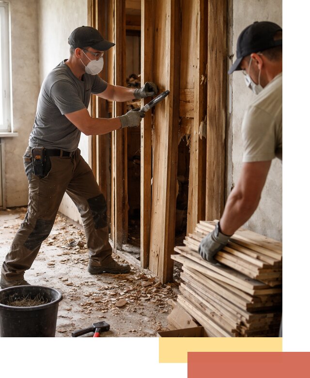 Демонтаж деревянных перегородок в Тамбове быстро и аккуратно