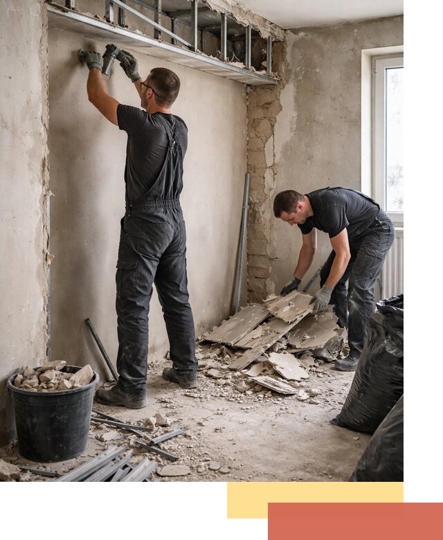 Демонтаж короба из гипсокартона в Тамбове быстро и аккуратно