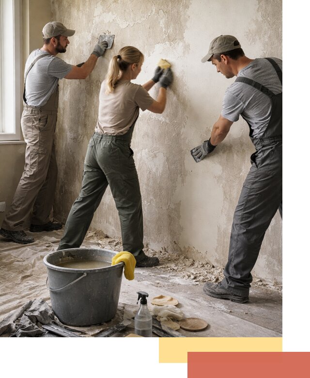 Очистка стен от клея и грунтовки в Тамбове качественно и быстро