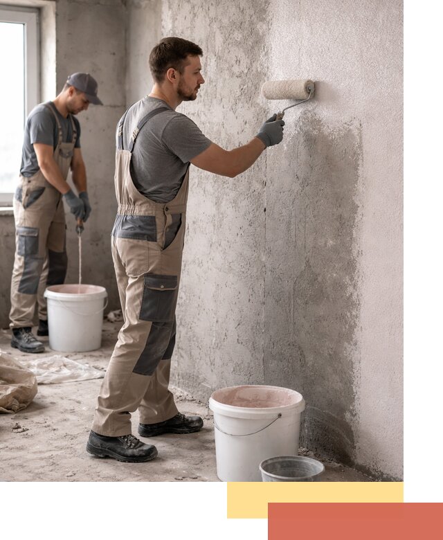 Нанесение бетоноконтакта на стены в Тамбове для последующей отделки