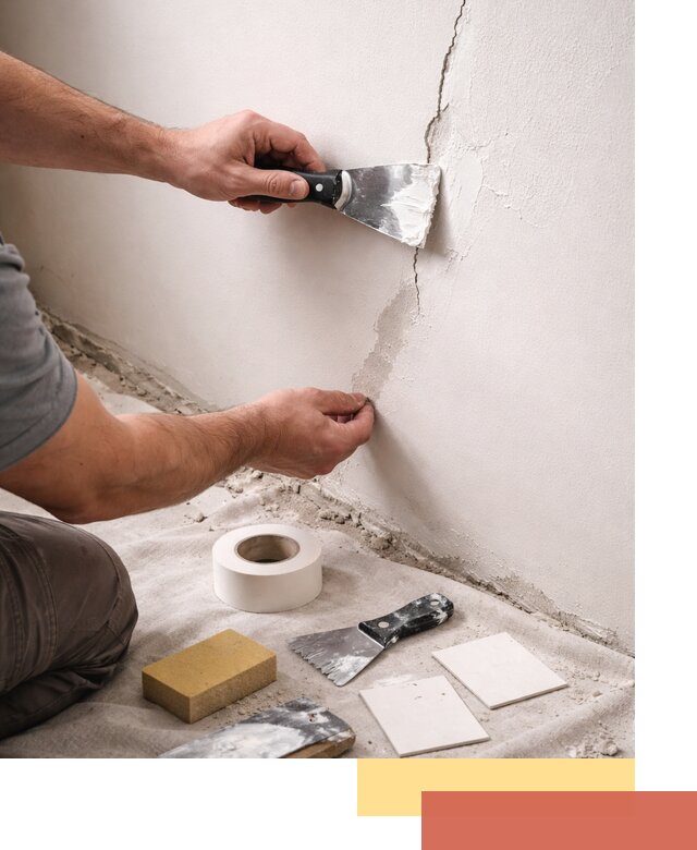 Заделка трещин и сколов в стенах и потолках в Тамбове