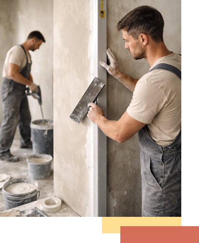 Выведение углов стен в Тамбове: монтаж и оштукатуривание