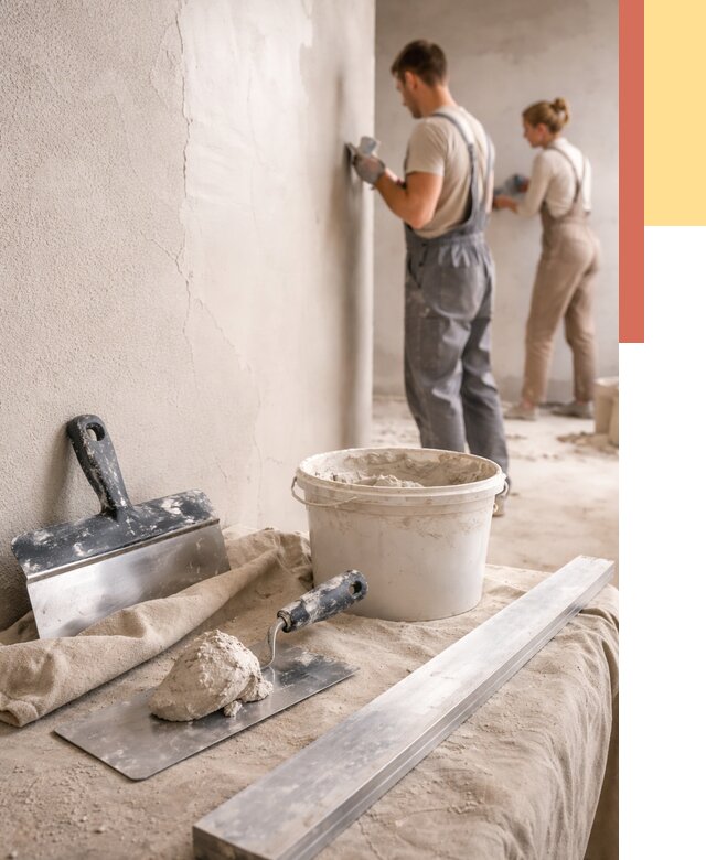 Штукатурка стен гипсовая в Тамбове от 4569 руб/м2 — быстро и недорого | ОТДЕЛОЧНИК-Тмб