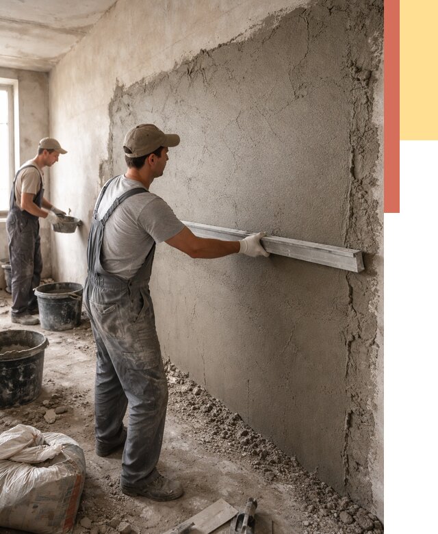 Цементная штукатурка стен в Тамбове от 4569 руб/м2 — быстро и недорого | ОТДЕЛОЧНИК-Тмб