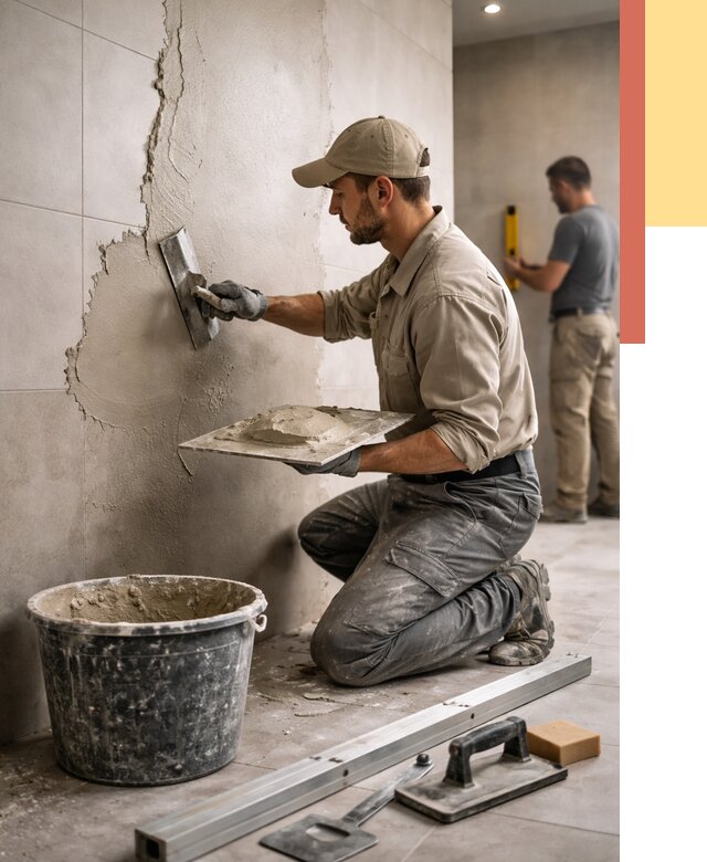 Штукатурка стен в ванной в Тамбове от 4569 руб./м² — выравнивание под ключ | ОТДЕЛОЧНИК-Тмб