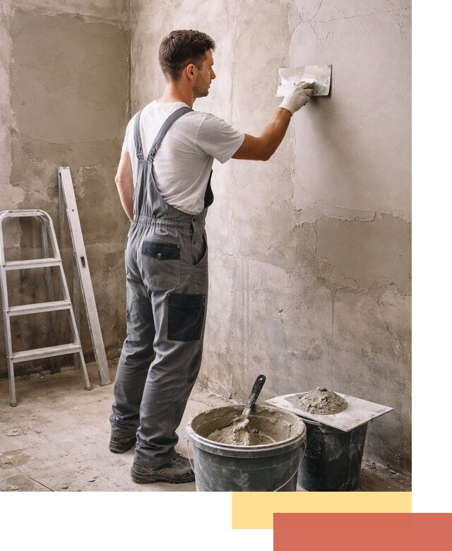 Штукатурка стен в ванной под ключ в Тамбове