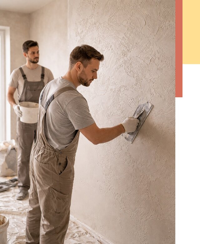 Фактурная штукатурка стен в Тамбове от 4265 руб./м² — заказать под ключ | ОТДЕЛОЧНИК-Тмб