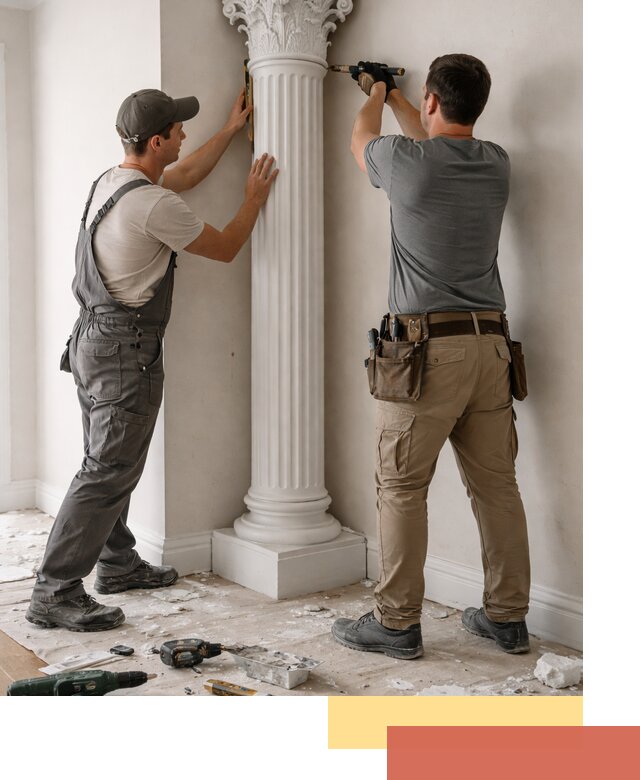 Установка декоративных колонн в Тамбове под ключ