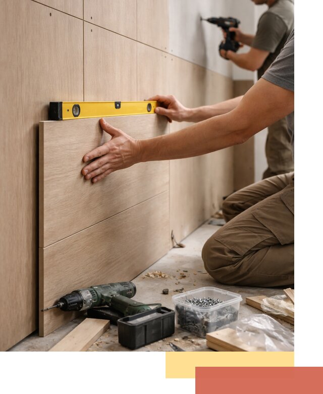 Профессиональный монтаж МДФ панелей на стены в Тамбове