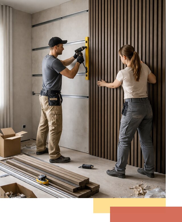 Монтаж реечных панелей на стены в Тамбове