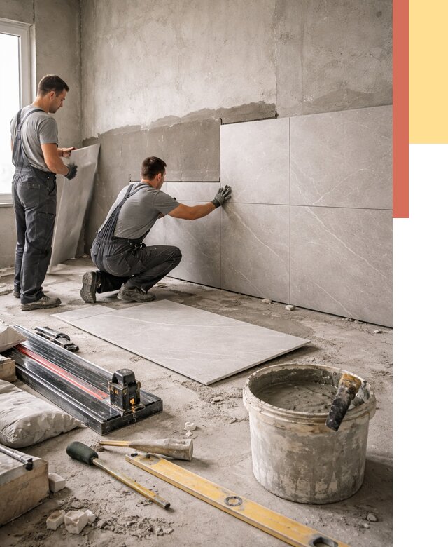 Облицовка стен керамогранитом в Тамбове от 4265 руб./м² — услуги под ключ | ОТДЕЛОЧНИК-Тмб