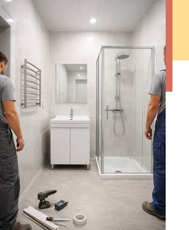 Отделка ванной комнаты панелями ПВХ в Тамбове от 4569 руб. за м2 | ОТДЕЛОЧНИК-Тмб