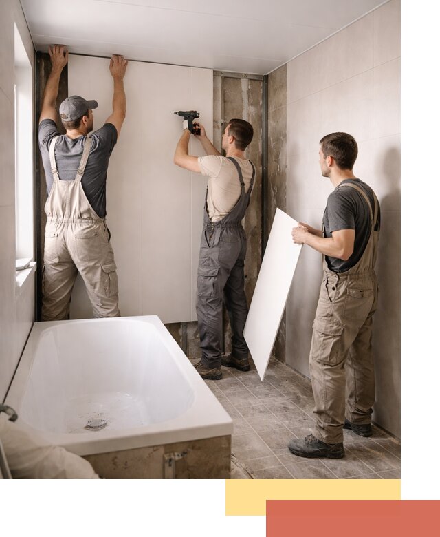 Отделка ванной панели ПВХ профессионально в Тамбове