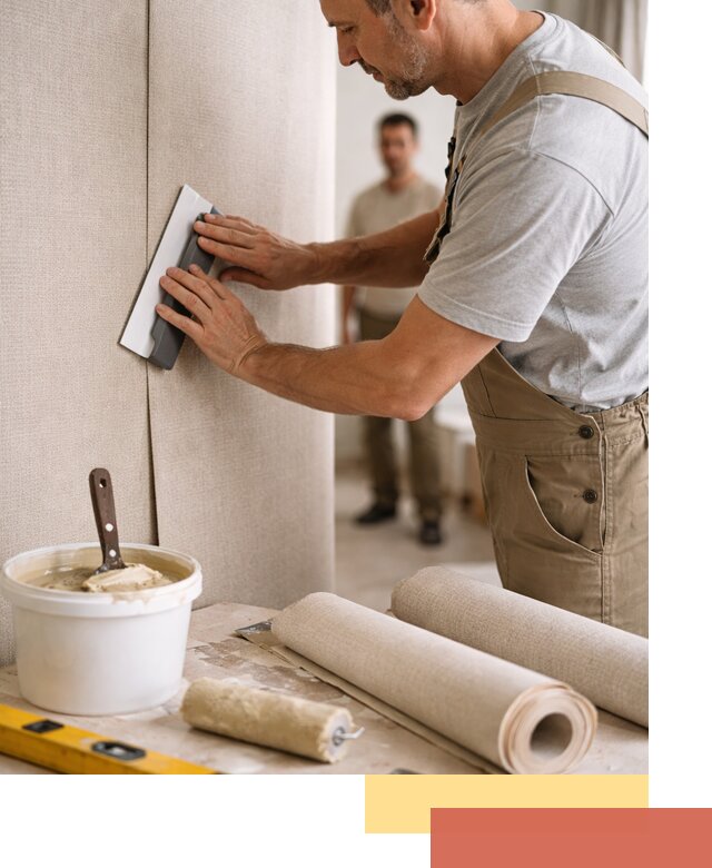 Поклейка текстильных обоев в Тамбове профессионально и аккуратно