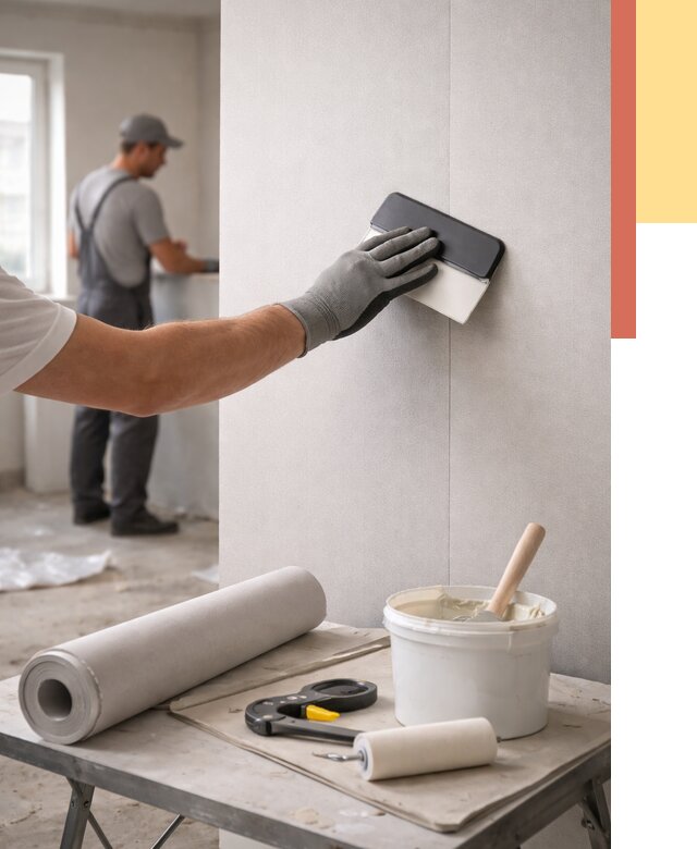 Поклейка обоев под покраску в Тамбове от 3554 руб. за м2 | ОТДЕЛОЧНИК-Тмб