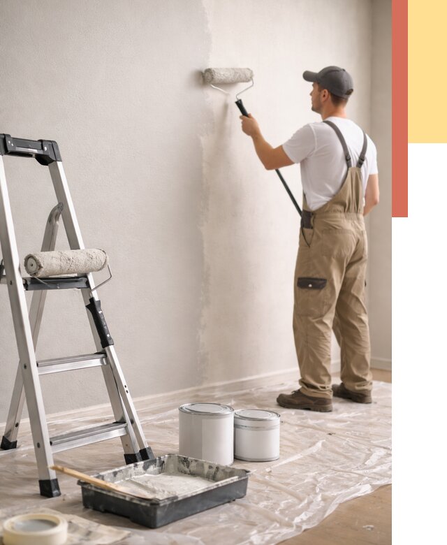 Покраска стен латексной краской в Тамбове от 4569 руб. за м2 | ОТДЕЛОЧНИК-Тмб