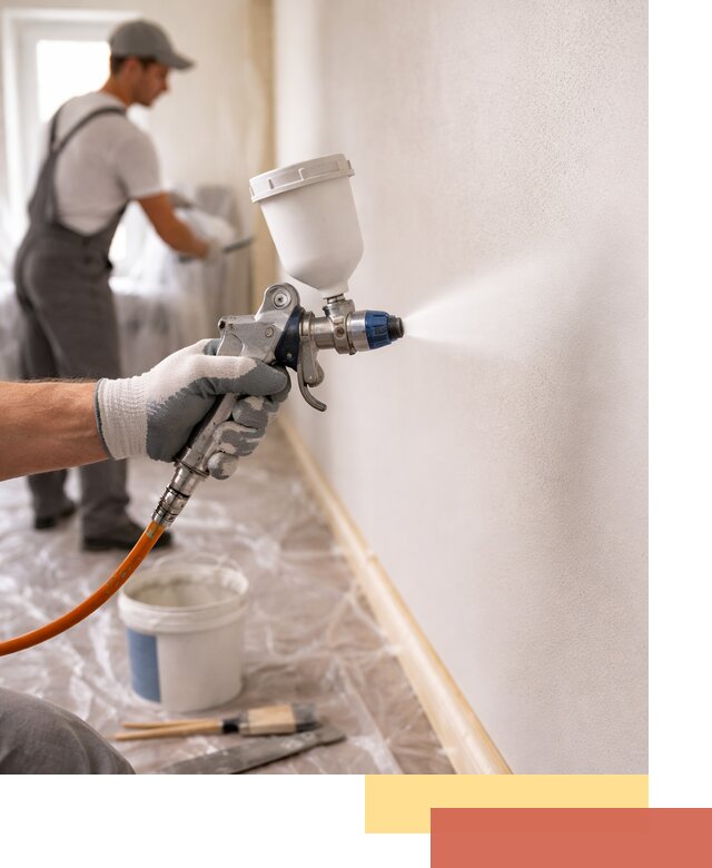 Покраска стен краскопультом в Тамбове быстро и качественно