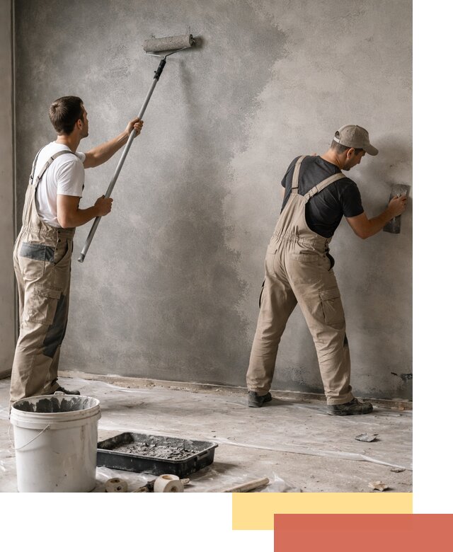 Покраска стен под бетон в Тамбове профессионально и недорого