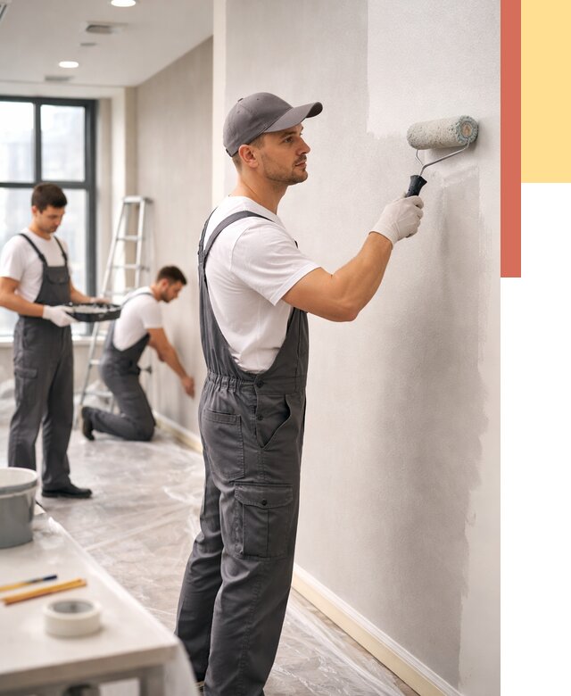 Покраска стен в офисе в Тамбове от 8631 руб. — быстро и недорого | ОТДЕЛОЧНИК-Тмб