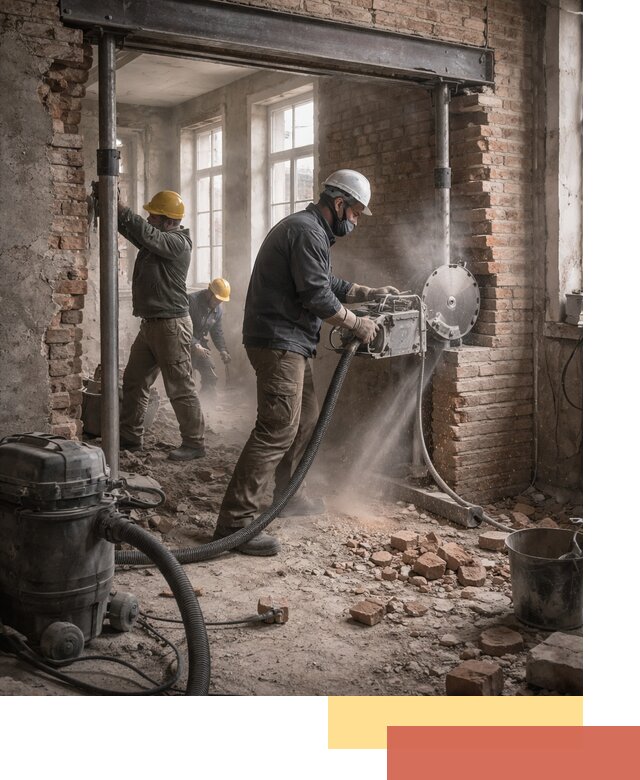 Прорезка проема в стене под дверной или оконный проем в Тамбове