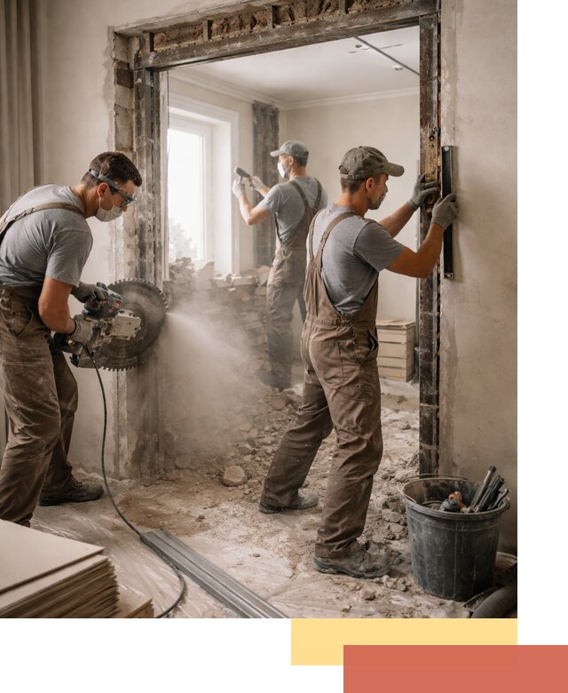 Расширение дверного проема под установку новой двери в Тамбове