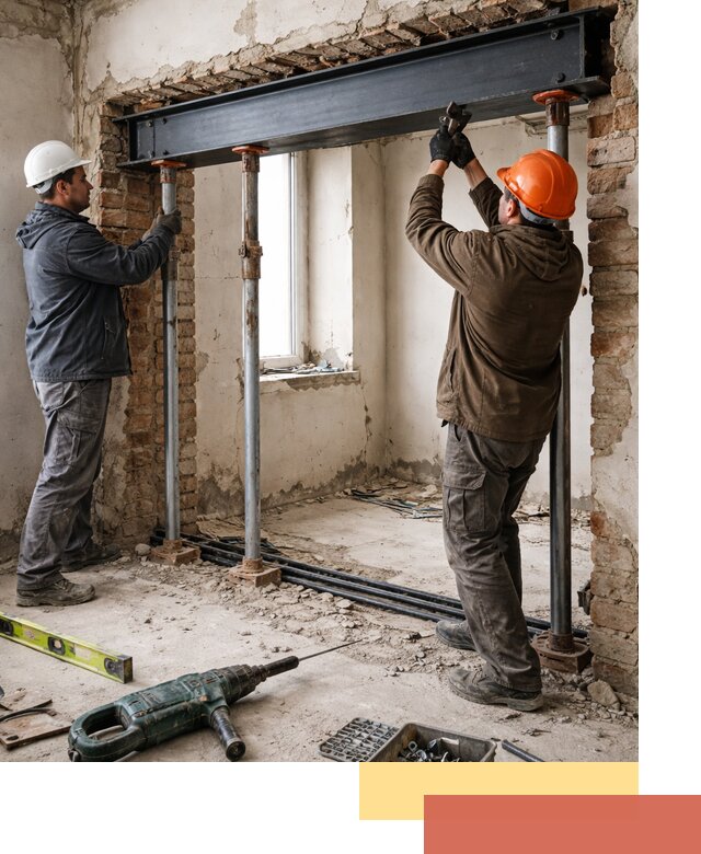 Усиление проема в стене в Тамбове для расширения и безопасности