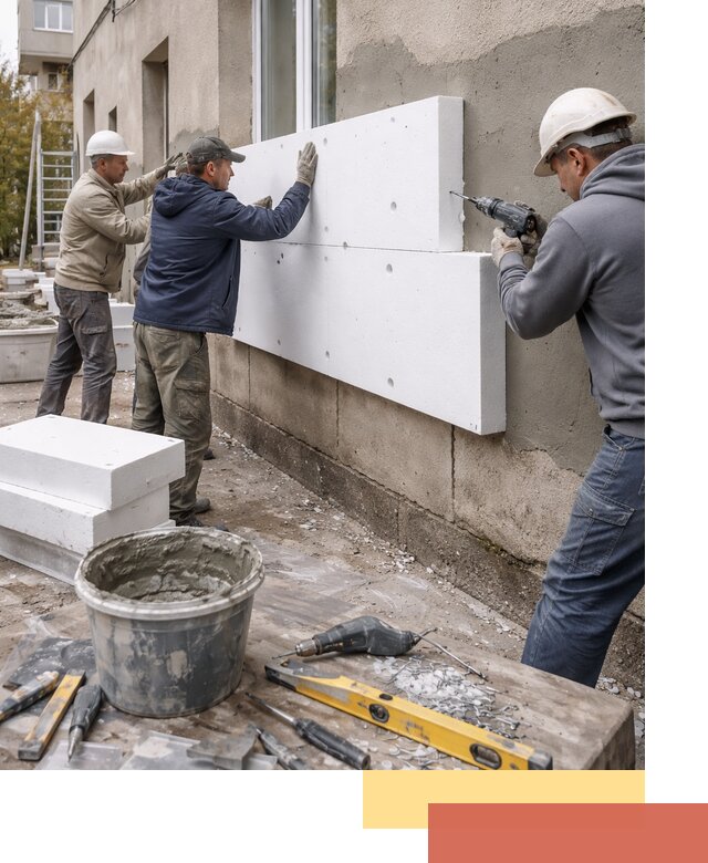 Утепление наружных стен пенопластом в Тамбове