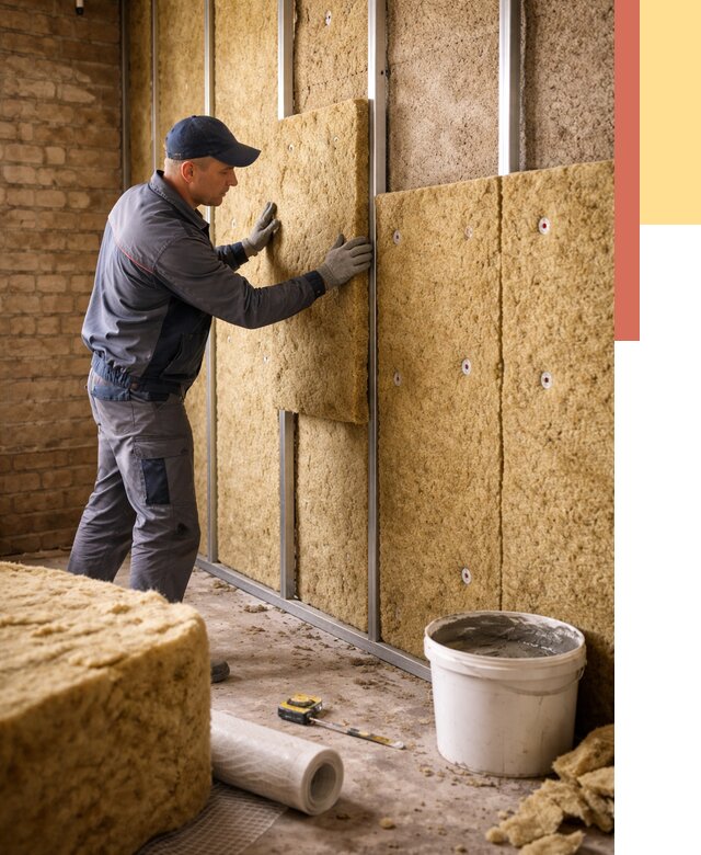 Утепление стен минватой в Тамбове от 1371 руб./м2 — недорого и быстро | ОТДЕЛОЧНИК-Тмб