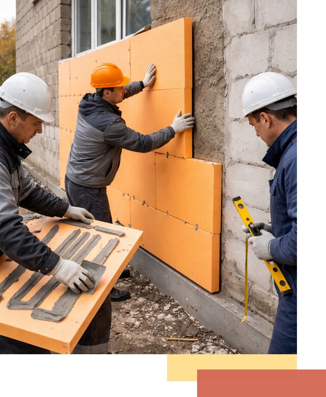 Утепление фасада пеноплексом под ключ в Тамбове