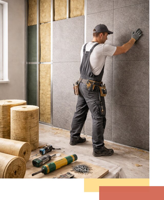 Профессиональная шумоизоляция стен в Тамбове для квартиры и офиса