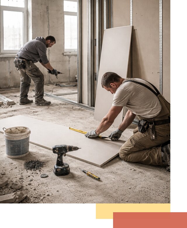 Кладка перегородок из ПГП под ключ в Тамбове