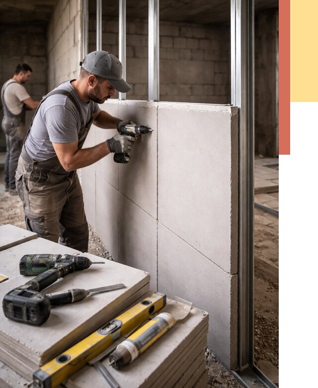 Кладка влагостойких перегородок ПГП в Тамбове от 1218 руб. под ключ | ОТДЕЛОЧНИК-Тмб