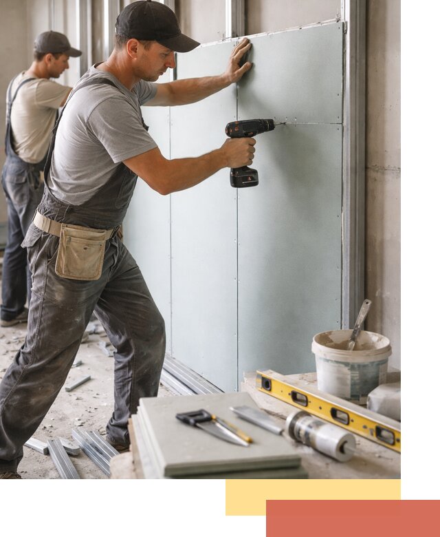 Кладка влагостойких перегородок ПГП в Тамбове