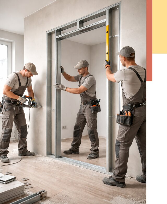 Устройство дверного проема в перегородке в Тамбове от 4569 руб. под ключ | ОТДЕЛОЧНИК-Тмб