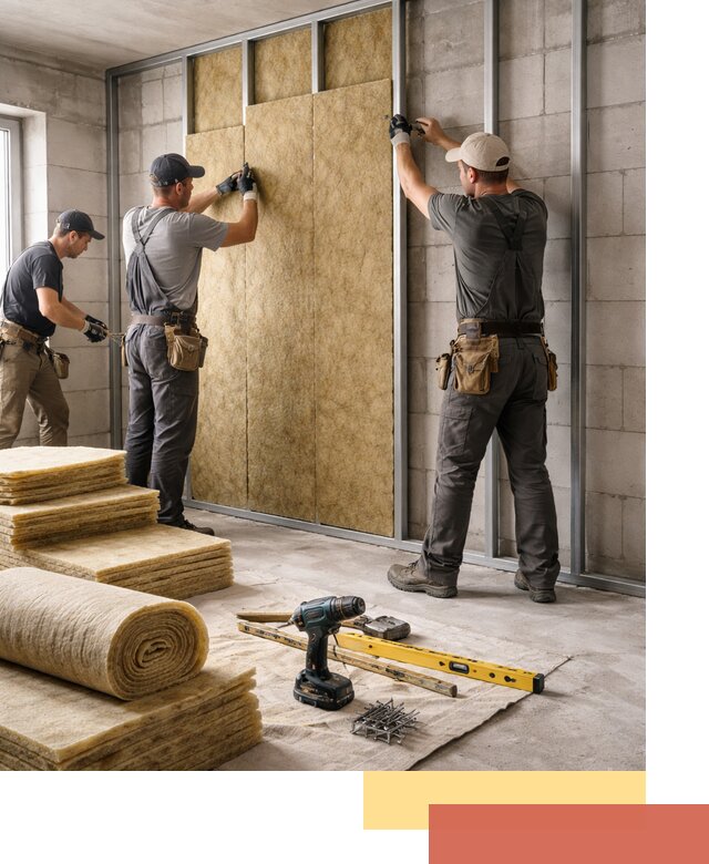 Шумоизоляция перегородок из блоков в Тамбове — монтаж и защита шумоизоляцией