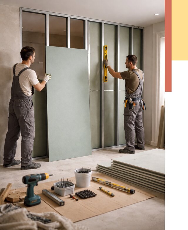 Перегородка из влагостойкого гипсокартона в Тамбове от 4874 руб. — монтаж под ключ | ОТДЕЛОЧНИК-Тмб