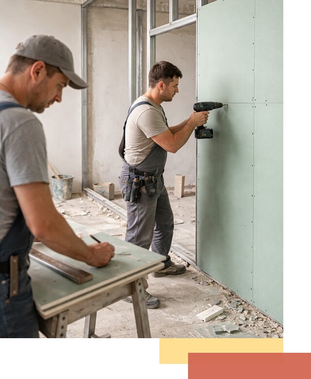 Перегородки из влагостойкого гипсокартона под ключ в Тамбове