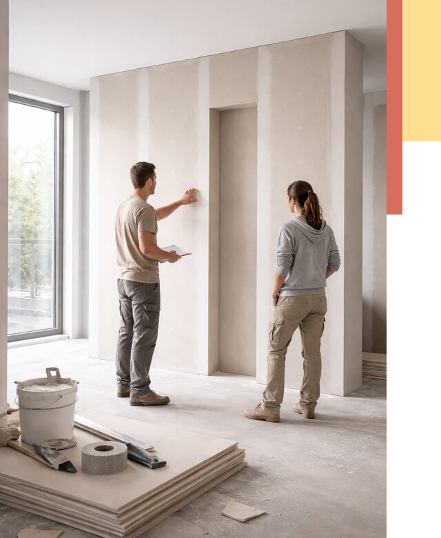 Зонирующая перегородка из гипсокартона в Тамбове от 2843 руб. под ключ | ОТДЕЛОЧНИК-Тмб