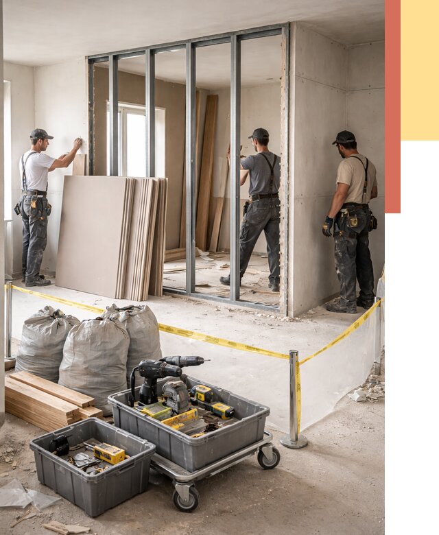 Перенос гипсокартонной перегородки в Тамбове под ключ от 4569 руб. | Демонтаж и монтаж – ОТДЕЛОЧНИК-Тмб