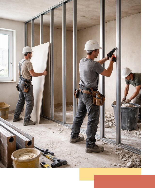 Перенос гипсокартонной перегородки в Тамбове профессионально и быстро