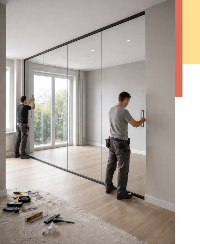 Изготовление стеклянных перегородок в Тамбове от 12540 руб. под ключ | ОТДЕЛОЧНИК-Тмб