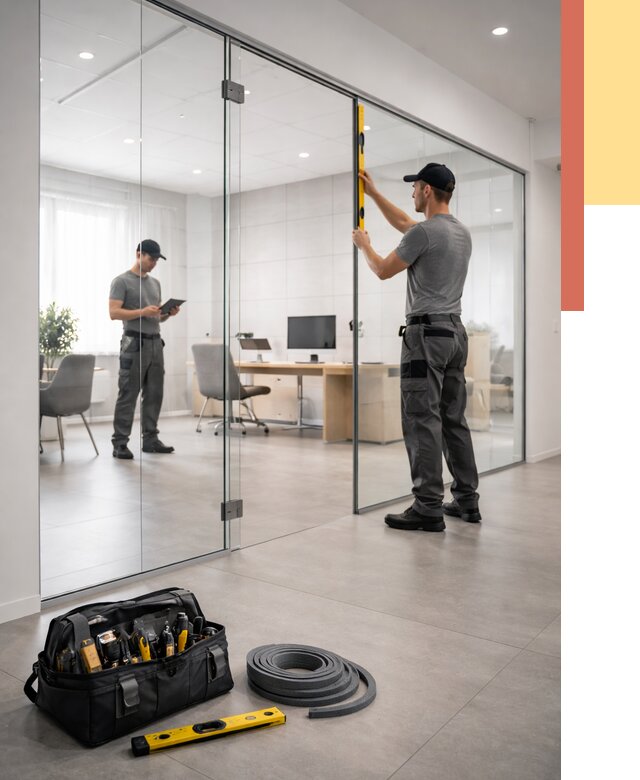 Цельностеклянные перегородки под ключ в Тамбове от 9646 руб. — монтаж и цены | ОТДЕЛОЧНИК-Тмб