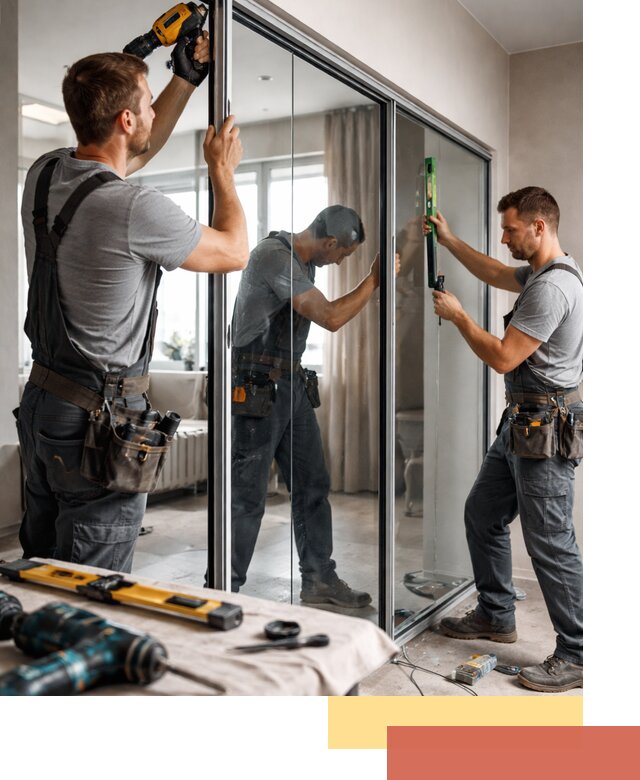 Каркасные стеклянные перегородки под ключ в Тамбове