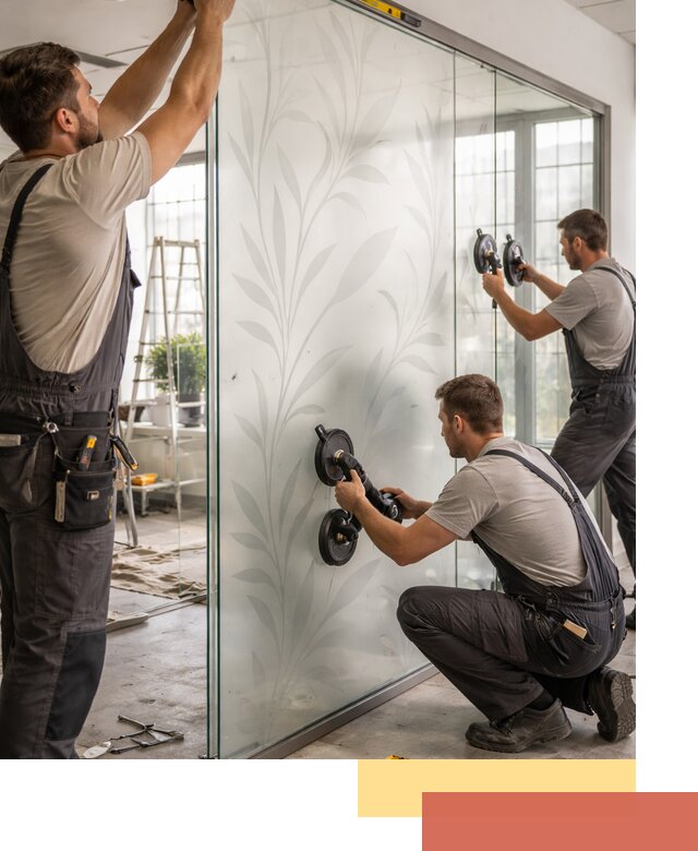 Стеклянные перегородки с рисунком на заказ в Тамбове