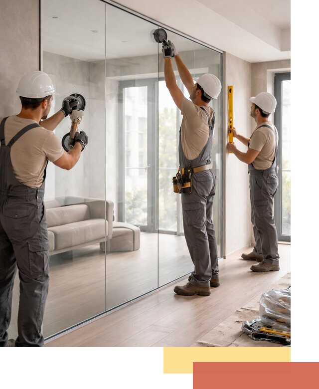 Перегородки из закаленного стекла в Тамбове для офисов и квартир